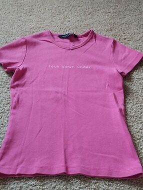 French Connection Pink "Fcuk Down Under" Tee